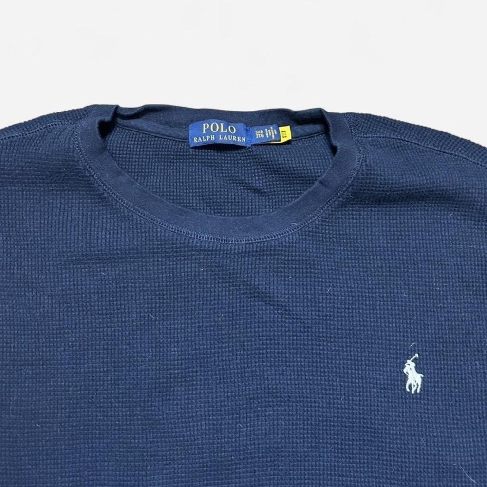 Polo‎ Ralph Lauren Mens Dark Blue Thermal Sz 3XB - Picture 2 of 5